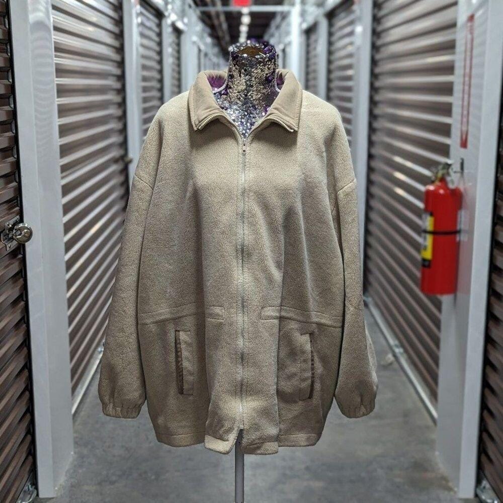 Vintage Gorpcore Sherpa Field Jacket Beige Forecaster‎ Sport XL Utility